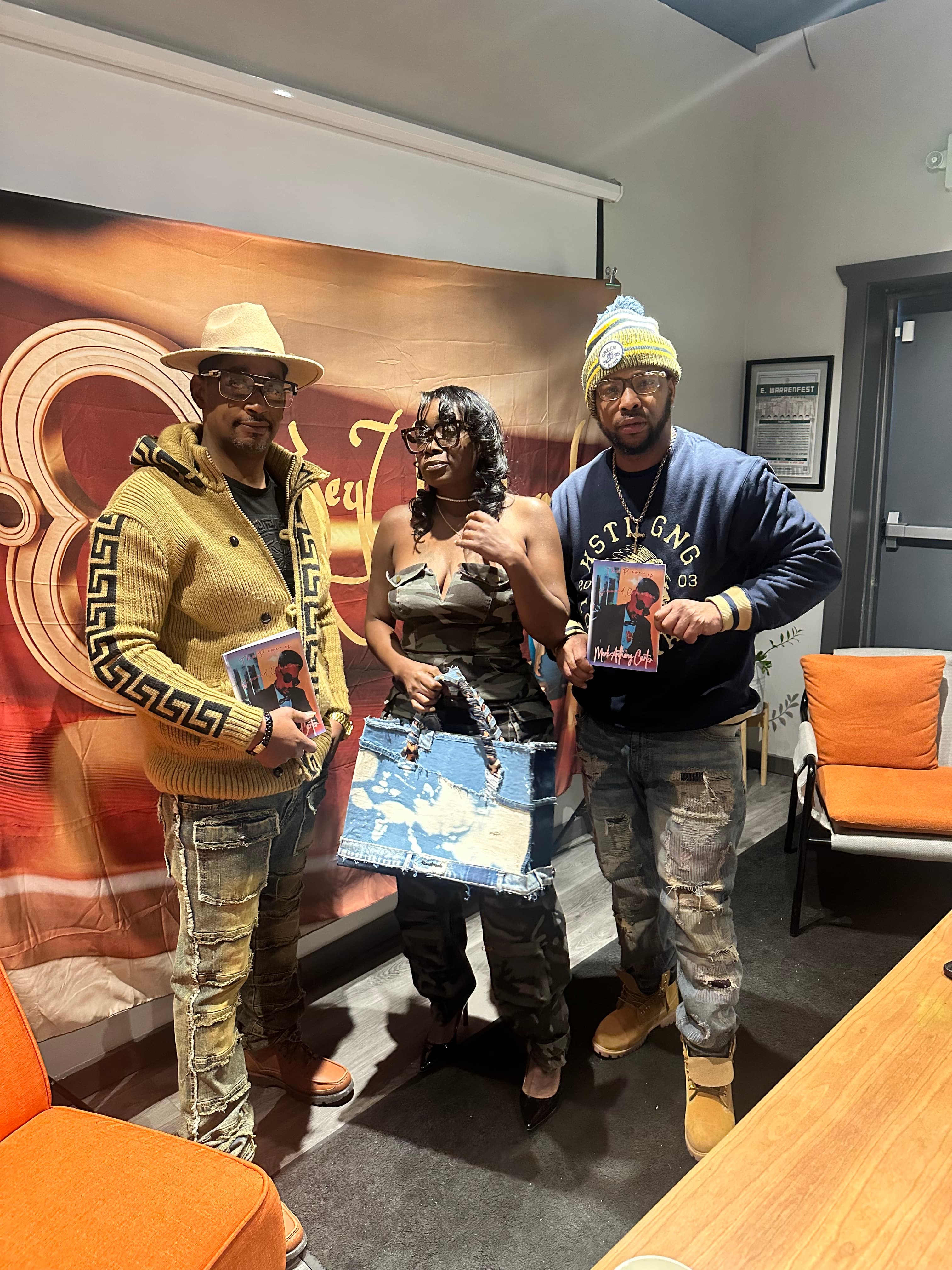 Mark with supporters holding The Power of Second Chance